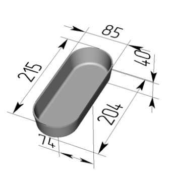 Форма для хлеба 215 х 85 х 40мм Spika 7-1 овал в ШефСтор (chefstore.ru)